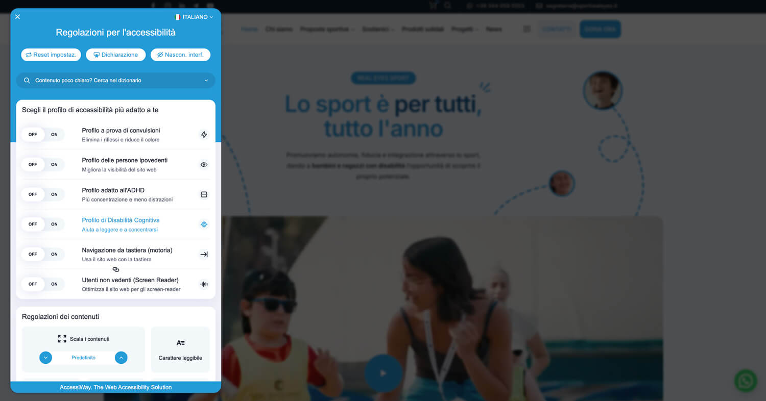 Il nostro sito è più accessibile con AccessiWay